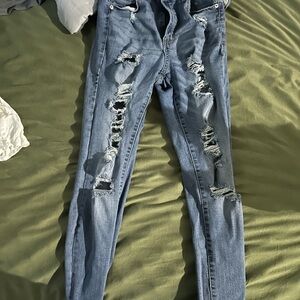 Distressed Blue Women's Jeans